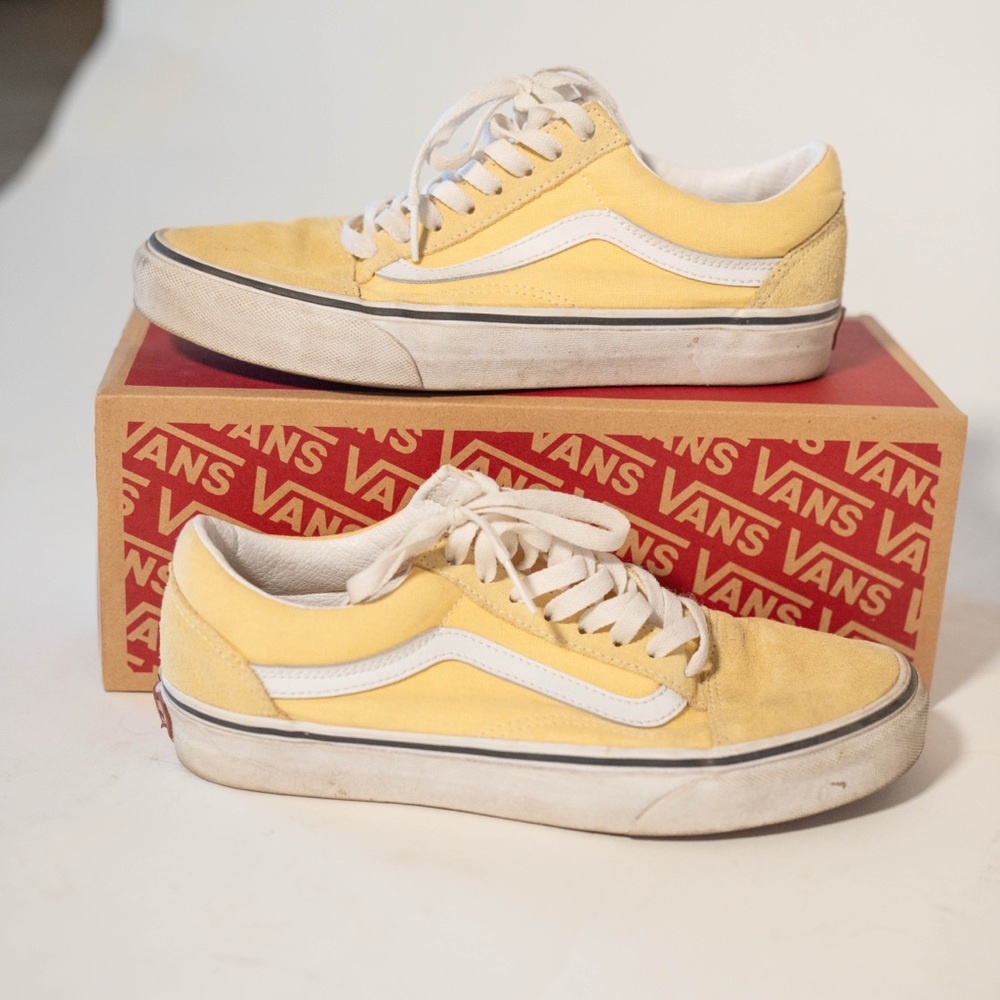 Vans Classic Yellow and White Lace-Up Shoes